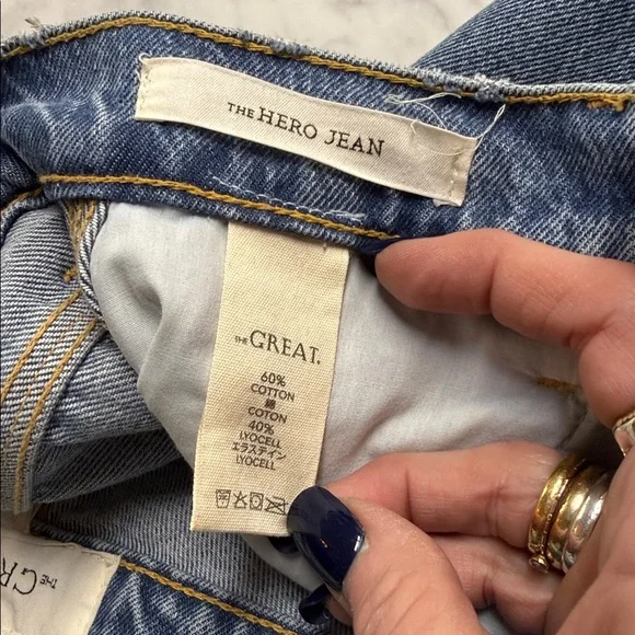 The Great. The Hero Daisy Stamp Jeans Size 24